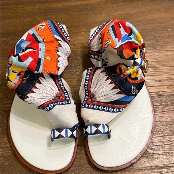 Tory Burch Selby Scarf Sandal - Picture 2 of 16